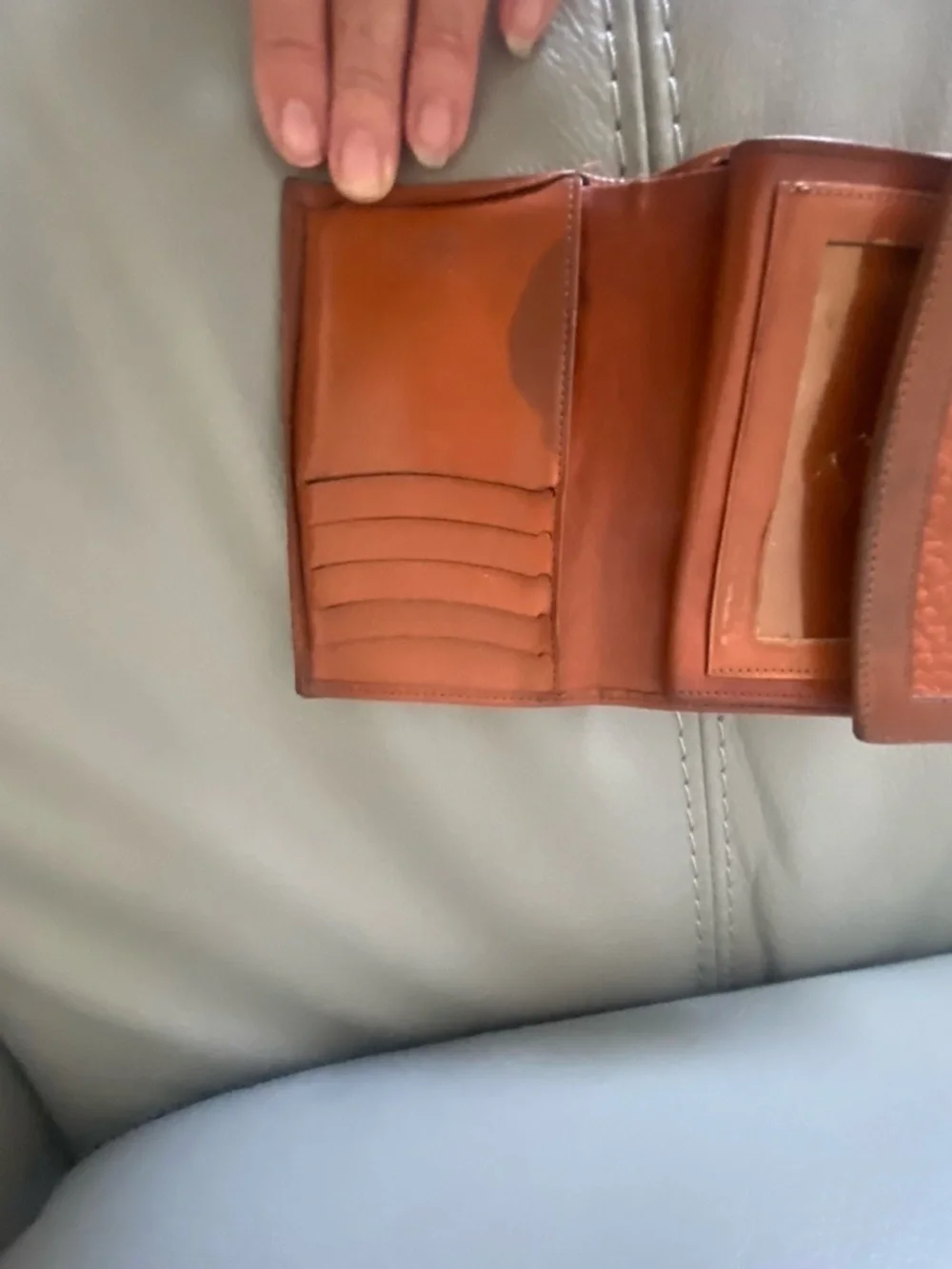 Vintage Dooney & Bourke Pebbled Leather Wallet in Cognac - Picture 3 of 5